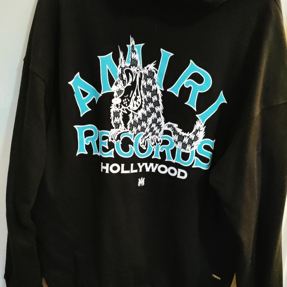 (used) AMIRI RECORDS WOLF HOODIE - Picture 3 of 4